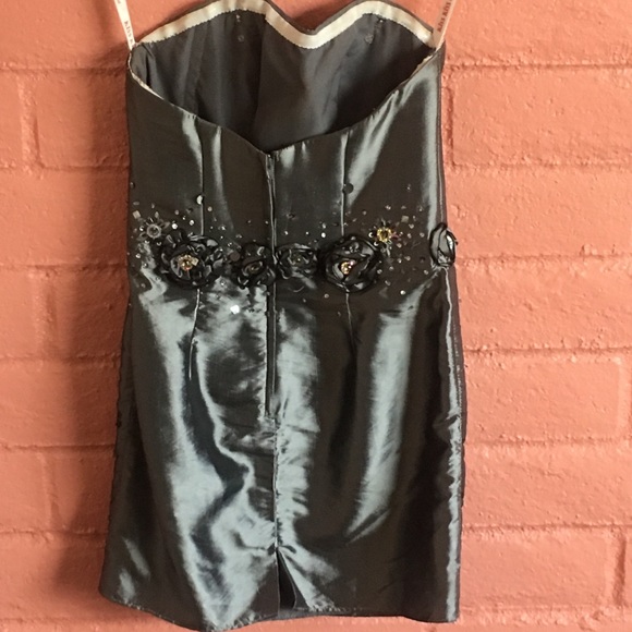 Slate grey two-in-one evening gown - Picture 2 of 4